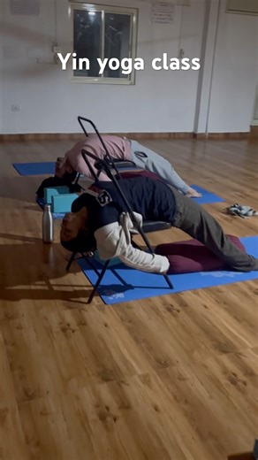 Yin class class by uses of props #yoga #fitness #motivation