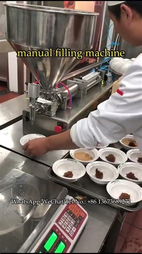 Single-head paste filling machine with semi automatic #fillingmachine #pastefillingmachine