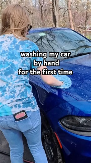 washing my car by hand for the first time