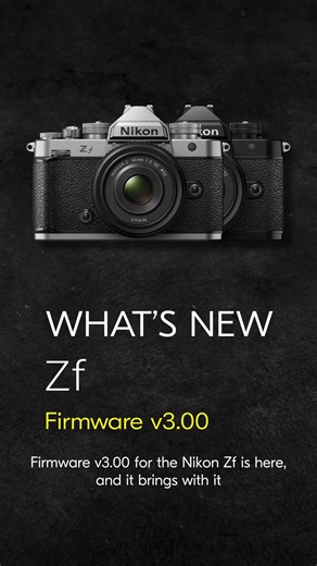 13K views · 223 reactions | Sharper focus. Smoother framing. More control. Firmware version 3.00 takes the Nikon Zf to the next level, with new framing grids, refined focus tools, and Film Grain options that bring every detail to life. ⬆️ Update today and feel the difference. @nikonricci #nikonzf #nikoncreators #keepinspiring | Nikon | Facebook