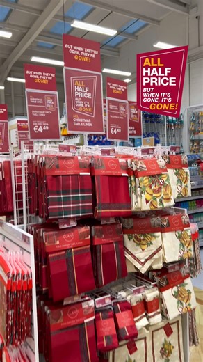 From 27/11/2025 – New this week – ALL CHRISTMAS TABLE LINEN is now ALL HALF PRICE! 🎄✨ Set the scene, dress the table, and bring the festive magic home this Christmas! 🥰 Shop in-store and online now! (Link to website in bio) #EnjoyChristmas #ChristmasTableLinen #DiningTable #FestiveTable | homestore and more