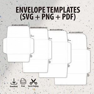 Printable Envelope Template: A1 A2 A6 A7 Sizes (PDF Digital Download) - Etsy