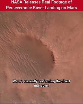 Real footage of the Perseverance Rover landing safely in Jezero Crater on the Red Planet. #space