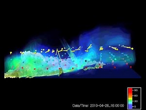 Entry 06 - Visualization of long-range transported air pollutants simulated using the WRF-Chem model