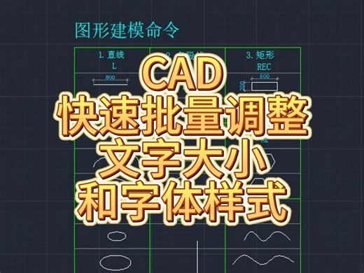 CAD快速批量调整文字大小和字体样式