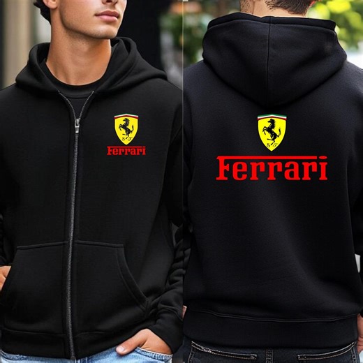 Ferrari Full Zip Hoodie - Etsy