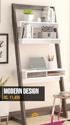 PeelOrange New White Ladder Work From Home Study Table