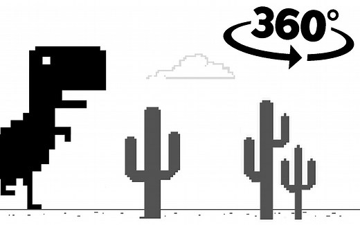 360°VR - 谷歌小恐龙跑酷游戏【4K】