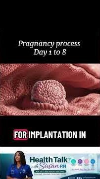Process of Pregnancy Day 1 - 8 # #pregnancy #health