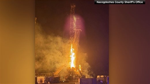 Massive oil well explosion ignites towering fireball in east Texas