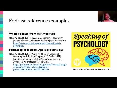 How to create a reference to a podcast or a podcast episode in APA Style (7th edition)