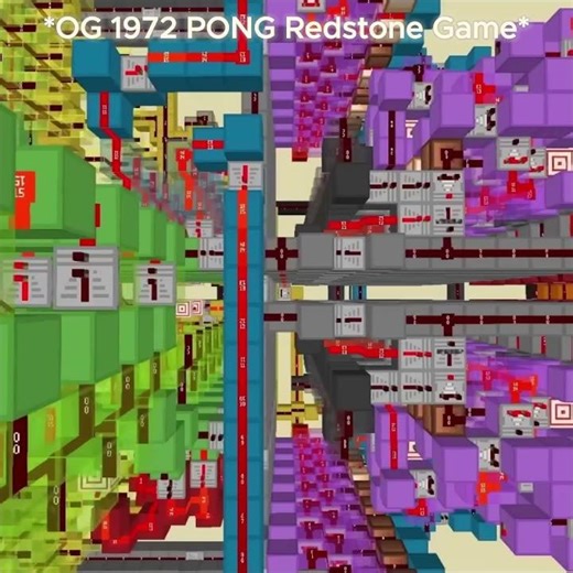OG 1972 PONG Redstone Machine😱🤯| #shorts #jurassicworld #minecraft #viral #viralvideo #viralshorts