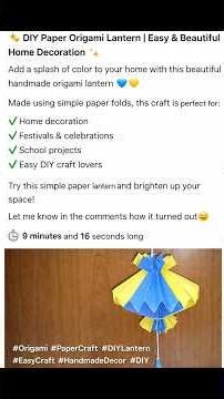 ✨ DIY Paper Origami Lantern | Easy & Beautiful Home Decoration🎊🎁 ✨#Origami#PaperCraft#cristmasdecor