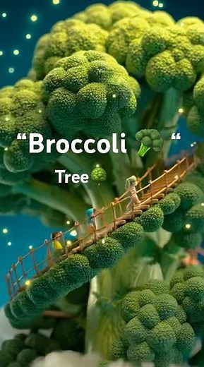 Climbing the Giant Broccoli Tree #shorts
