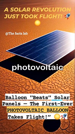 14 shares | A solar revolution just took flight! ☀️ This balloon...