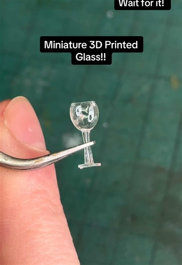 Miniature 3D Printed Glass!!! #glass #3dprinted #miniature #satisfyingvideos #arttiktok #impossible #handcrafted #realistic #tiny #fragile