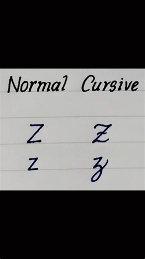Normal "Zz" Vs Cursive "Zz"