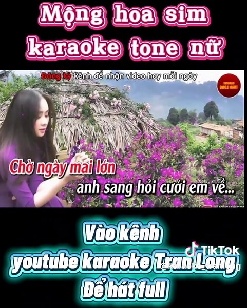 Mộng Hoa Sim Karaoke Tone Nữ