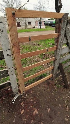 🪵 How to make a rustic wooden gate with a country style