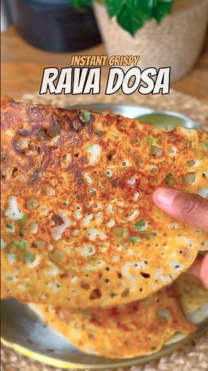 Instant Crispy Rava Dosa for Breakfast🫓🍃