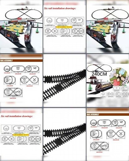 Electric Large Classic Train Set Rail Track Carriages Kids Vehicle Toy Gift