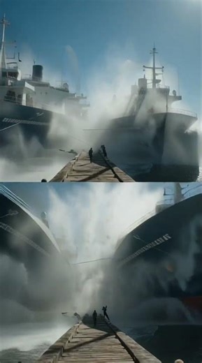 Two Giant Ships Appear From an Explosion! #ships