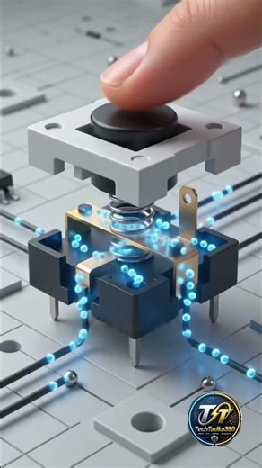 How a Push Switch Works in 20 Seconds! 🔘#switch #repair #techshorts