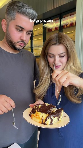 80 gr proteinli tarif: quark, yumurta ve protein tozlu kek