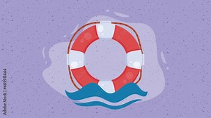 boat lifeguard float nautical animation