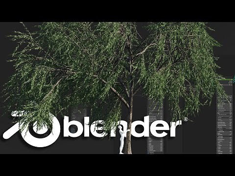 Animated Weeping Willow Tree | Forest Nodes | Timelapse