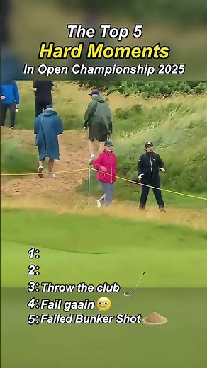 The top five hard moments in open championship 2025 #golf