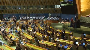 Prime Minister Yair Lapid's Speech to the United Nations General Assembly: "Mr. President, Mr. Secretary-General, Delegates, Ladies and Gentlemen, In November 1947 this General Assembly gathered and decided upon the creation of a Jewish State. Only a few hundred thousand Jews lived in Israel at the time, in hostile surroundings, shocked and devastated after the Holocaust in which six million of our people were murdered. Seventy-five years later, Israel is a strong liberal democracy. Proud and pr