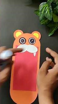 How to Make a Tiger Puppet 🐯 | Simple DIY Craft for Kids #shorts #diy #crafttutorial #artandcraft
