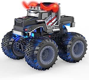 Remote Control Car, 2.4GHz Monster Trucks Toys with Light Spray, Birthday Gift for Kids 3 4 5 6 7 8, All Terrain RC Cars, Toddler Toys for Boys Girls 3+ Year Old (Bull)