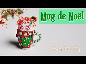 Tutoriel Fimo Mug de Noël / Polymer Clay Tutorial Christmas 🎅🏼🎄