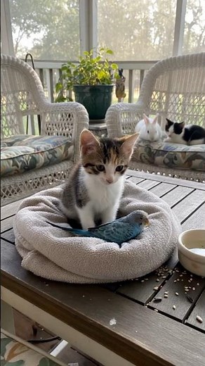 Sick Bird Lying Weak... Kitten Stays Close All Day! 🐱🐦