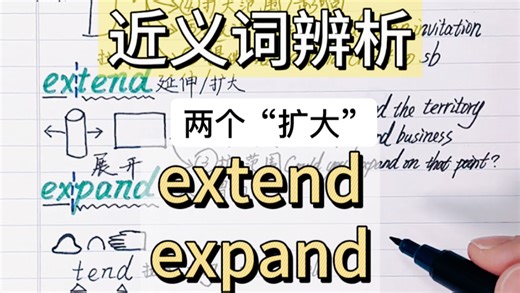 【吃透词根词缀】extend和expand |用藏在字母中的画面秒区分