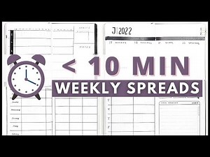 10 FAST Minimalist Bullet Journal Weekly Spread Ideas | UNDER 10 MINUTES ⏱️