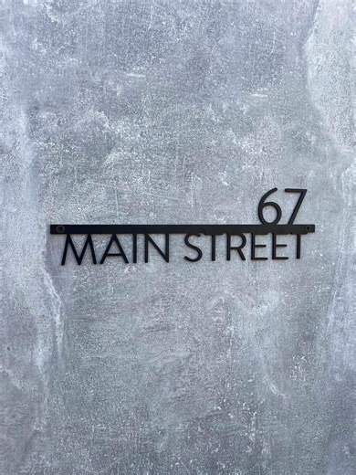 Metal House Number Sign, Outdoor Address Number Sign, Front Porch Address Plaque, Personalized Metal Art, Housewarming Gift, New Home Gift - Etsy