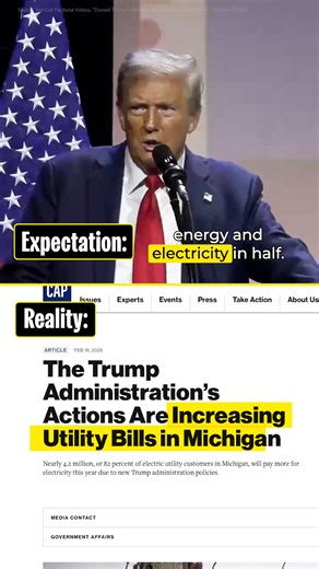 Trump's unplugged from the reality of utility costs. | CAP Action