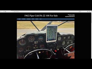 1962 Piper Colt PA-22 108 flight charactoristics