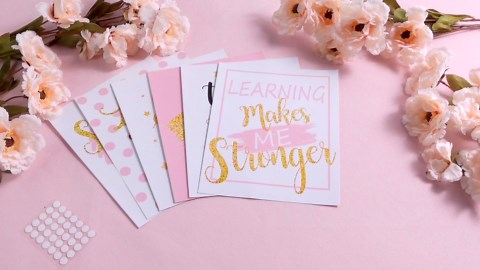 Clabby 8 Pieces Motivational Wall Decor Girl Room Inspirational Posters Teen Girls Room Wall Decor Motivational Prints for Women Inspirational Posters for Bedroom Classroom 8 x 10 Inch