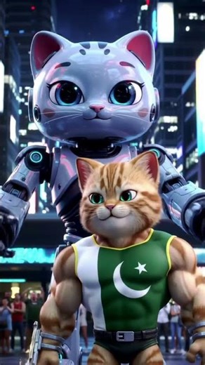 Muscular Kitten vs Robot Kitten Face #MuscularKitten#RobotKitten#KittenVsRobot#shorts