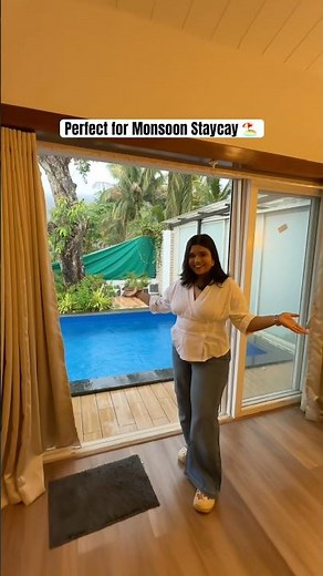 Bali style private pool cottages perfect for monsoon staycation❤️🏖️ #staycation #privatepool #bali