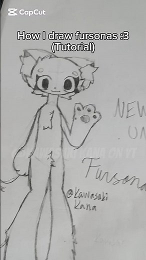 How to draw a fursona #cringe #art #tutorial #fursona #drawing #kitcommunity #furry #fursonaart