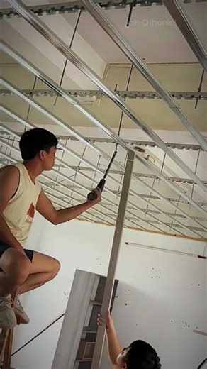 Workers Nail This Ceiling Hack in Seconds 🔧 #CeilingSupport #shorts #jobothoniel