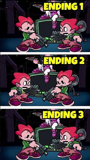 All Endings | Pico Cutscene Animation Comparison [FNF]