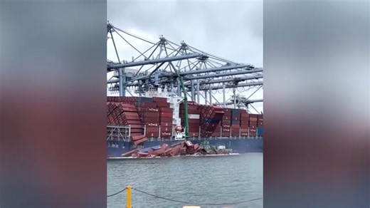 'A mess' Cargo chaos as 67 containers topple into ocean in rare, dangerous accident: https://bit.ly/3VJRck5 The ship, the Mississippi, was carrying more than 2,000 containers filled with clothing, shoes, electronics, and furniture destined for the U.S. | LOCAL 12, WKRC-TV