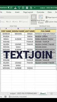 How to use textjoin formula in excel | Difference Between Concatenate & text join | Advance excel