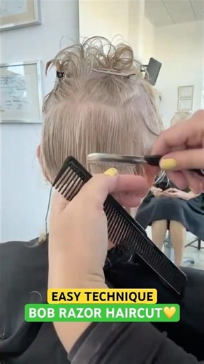 EASY TECHNIQUE BOB RAZOR HAIRCUT BY VIVYAN HAIR DESIGN! 🤩✂️🏆✨ #razorhaircut #haircut #pixiebob